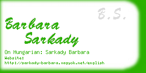 barbara sarkady business card